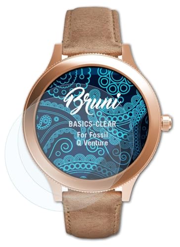 Bruni Screen Protector compatible with Fossil Q Venture Protector Film, crystal clear Protective Film (2X)