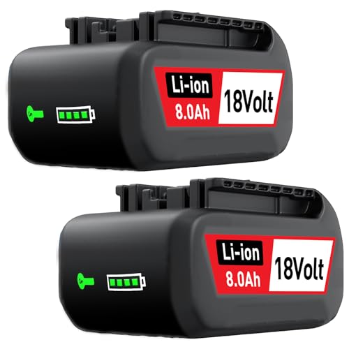 2 X 8.0Ah/8000mAh Ersatzakku für Bosch Akku 18V Kompatibel mit Bosch 18V Akku BAT609 BAT622 BAT609G BAT618G BAT619 BAT618 (Nicht Kompatibel mit 18 Volt Green Tools House & Garden System)