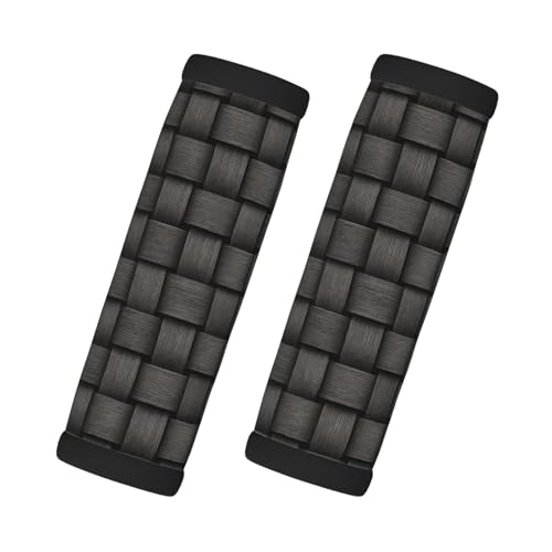 Image of Basket-Weave Pattern Rustic Cottage Luggage Handle Wrap 2 Pcs Travel Bag Wraps for Luggage Suitcase Travel Bag Trolley Case Identifiers