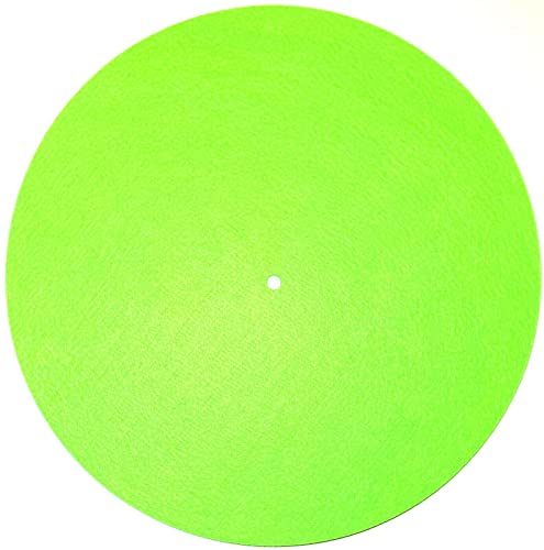 Neon Green Felt Turntable Slipmat 12-inch Vinyl Record DJ Pro Platter Slip Mat (1 Slipmat)