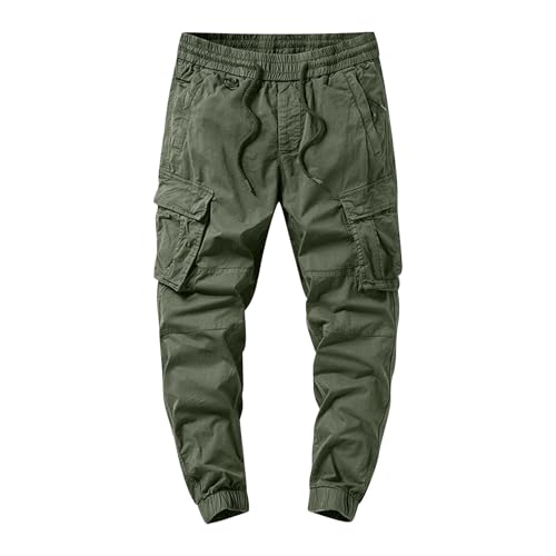 Mens Cargo Pants Casual Joggers Sweatpants Lightweight Athletic Workout Hiking Trousers with Multi-Pockets 2025