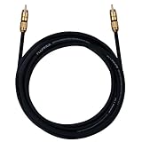 Fluance Premium Grade Subwoofer-Kabel mit vergoldeten Cinch-Steckern, Hochleistungs-OFC-Kabel mit langlebigem Gummi-Isolator für Subwoofer, Heimkino, Verstärker - 3,6 m