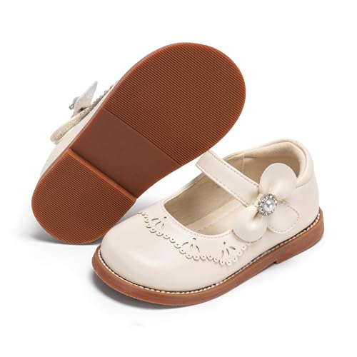 Image of PHIRAMIN Toddler Girl Mary Jane Student Oxford Shoes-Little Girl School Uniform Shoes for Wedding Party
