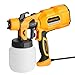 Shentec 650W Pistola a Spruzzo Elettrica Spruzzo Pistola Flusso Massimo di 800 ml/min, 2 Modalità e 4 Ugelli per Spruzzatura, Pistola per Verniciatura HVLP con Contenitore da 800 ml