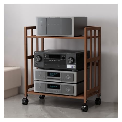 Meuble de rangement mobile à roulettes réglable pour matériel audio/vidéo pour home cinéma et systèmes audio