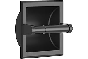 FORIOUS Matte Black Toilet Paper Holder: Sleek and Durable Wall-Mounted Convenience