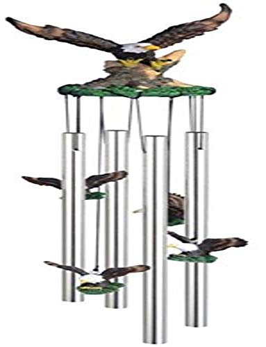 StealStreet SS-G-41272 Wind Chime Round Top Eagle Bird Hanging Garden Decoration Windchime