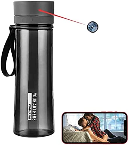 KFJZGZZ Caméra D'espion De Bouteille d'eau De WiFi, 4K Full HD Tasse Cachée Systèmes De Sécurité De Caméra Photo Sexy Poignée Déguisée, Caméra Vidéo De Sécurité IP Minuscule Intérieure/Extérieure Cover