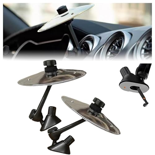 Car Cymbal Air Vent, 2025 New Car Crash Symbol Drum - Easy Install on Dashboards & Vents, Fun Music Gadget for Drivers & Music Lovers, Suitable for All Types of Vehicles (Silvery 2PCS)