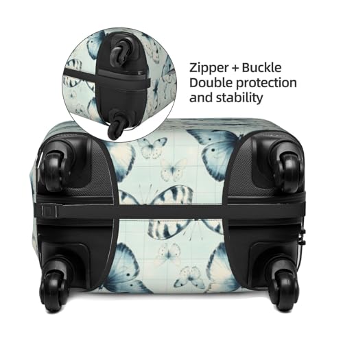 Luggage Cover Protector - Checkered Butterfly Print Suitcase Covers for Luggage Fit 22-24 Inch Suitcase3