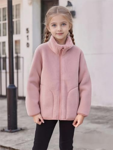 Children's fleece-lined thickened coat, suitable for older kids, warm and windproof, parent-child stand-collar cozy coat2