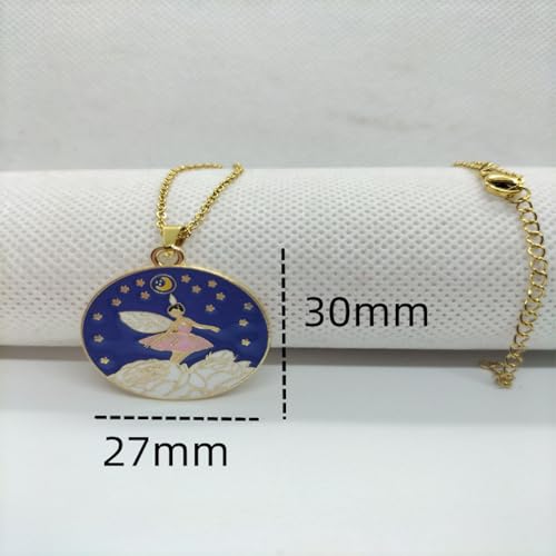 Collier émail pendentif fleur étoile, le cadeau mode idéal - 3