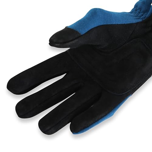 Image of RaceQuip 355023 355 Series Medium Blue SFI 3.3 /5 Two Layer Racing Gloves