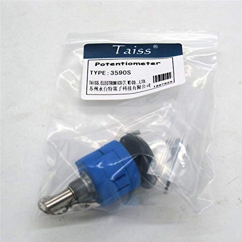 Taiss 3590S-2-103L 10K Potentiometer 10-Turn Multi Turn Rotary Wire Wound Precision Potentiometer, 10 Ring Adjustable Resistor Counting Dial Rotary Knob #TOP7