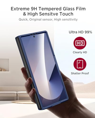 Coque Galaxy Z Fold 7 anti-rayures avec support stylet et verre intégré - 5