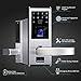 Ardwolf A50 Keyless Entry Door Lock with Right-Handle, Fingerprint Auto-Lock, 304 Stainless Steel Biometric Front Door-Locks with Keys Key-pad for Homes Garage Bedroom Security