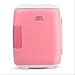 Q-HL Lodówka lodówka samochodowa, 8-litrowa lodówka samochodowa, przenośna mini lodówka, termostat samochodowy, zasilacz DC 12 V, lodówka kosmetyczna, chłodziarka do leków (kolor: Różowy)