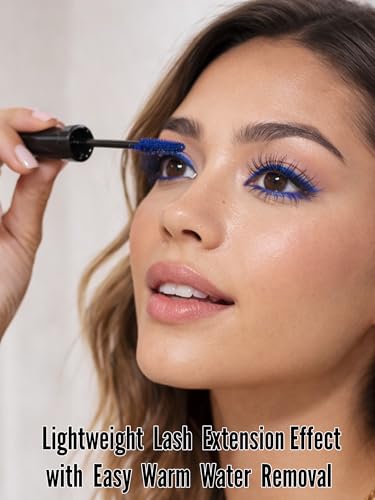 Image of Mynena Blue Lash Tubing Mascara | Smudge-Proof Flake-Free Long Lasting Lightweight Eyelash Extension Effect | Lengthening Defining Curling Buildable Formula Eye Makeup