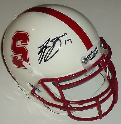 Ryan Burns signed Stanford Cardinal mini white football helmet w/coa C : Collectibles & Fine Art