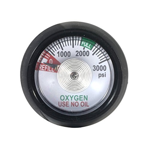SÜA - Gauge for Oxygen Click-Style Regulator 0-3000 psi