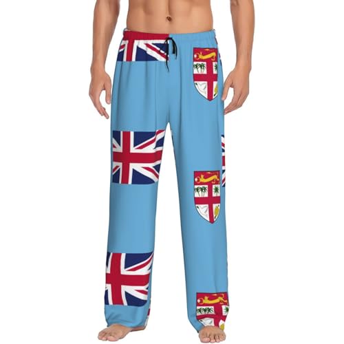 Floral sign Men's fully printed casual pants with elastic waistband pockets, suitable for home and sleep