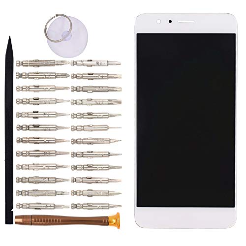 Image of LCD Screen Display with Digitizer Touch Panel Without Bezel Frame Compatible with Huawei Honor 8 L19 L14 L04 AL00(White)