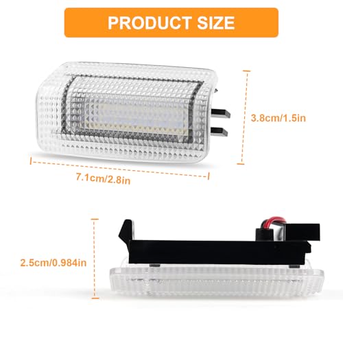 Luces LED para panel interior de puerta Toyota 2 piezas miniatura 6