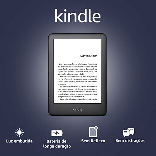 Kindle 10a. geração com bateria de longa duração - Cor Preta
