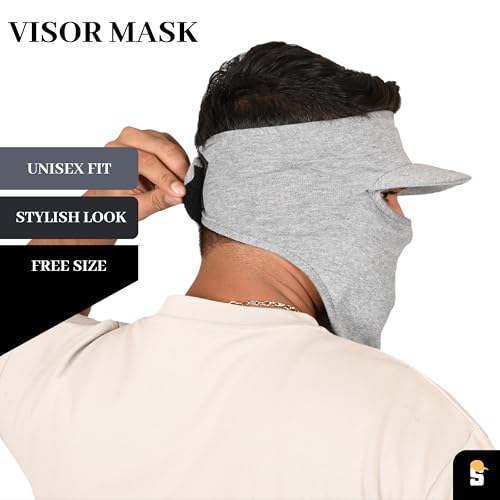 Image of R2 Cotton Visor Face Mask | Unisex Balaclava | Full Face Ninja Mask | Unisex Bike Riding & Cycling, Anti Pollution Dust & Sun Protection Full Face Cover Reusable Visor Mask