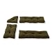 Greendale Home Fashions Cherokee Solid Microfiber Nook Cushion Set, Sage Green, Pack of 4