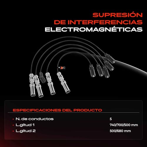 Juego de cables de encendido Frankberg de 5 piezas para motor de gasolina 4