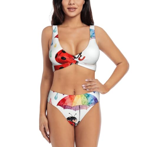 Bikini croisé pour femme avec coussinets amovibles et triangle réglable