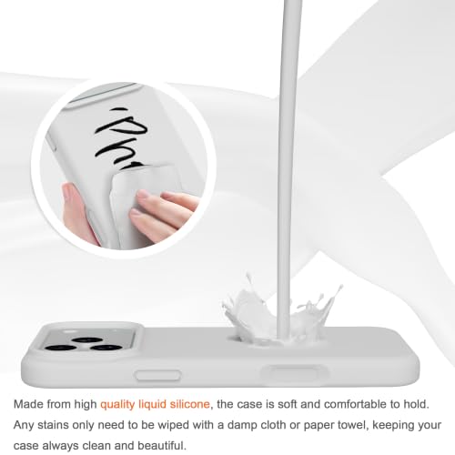 Image of for iPhone Case /iPhone Case, Premium Silicone Case with [Soft Anti-Scratch Microfiber Lining] Shockproof Protective Phone Case iPhone (White, 17 PRO MAX)
