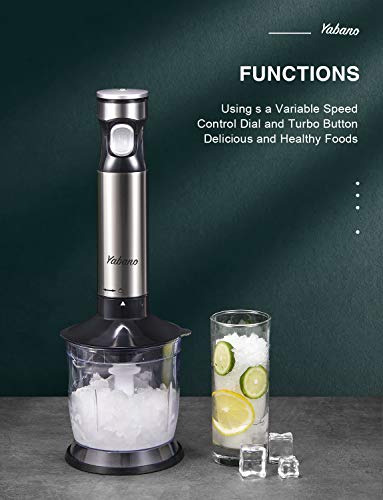 Yabano-Batidora-de-Mano-1000W-Minipimer-4-en-1-Batidora-Varillas-Inteligente-Batidora-Electrica-con-Turbo-para-Smoothie-4-Cuchillos-y-Acero-Inoxidable-Cepillado-de-Material-Sin-BPA