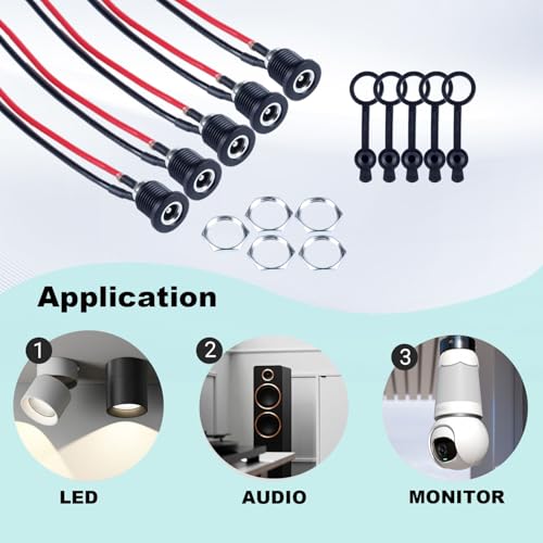 Adaptadores Conector Hembra Negro 5.5x2.1 mm Pack 5 Pcs miniatura 7