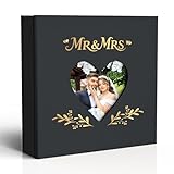 Barsone Linen Wedding Photo Album 4x6 with 400 Pockets(Large Capacity Customizable Memory Book, Custom...