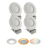 HALO 6" Dual Zone Smart Wi-Fi® Canless LED Light Powered by WiZ Pro 4 Pack, Dimmable Full Color w/SpaceSense, Smart Home Ready RLWZDZC6-4PK