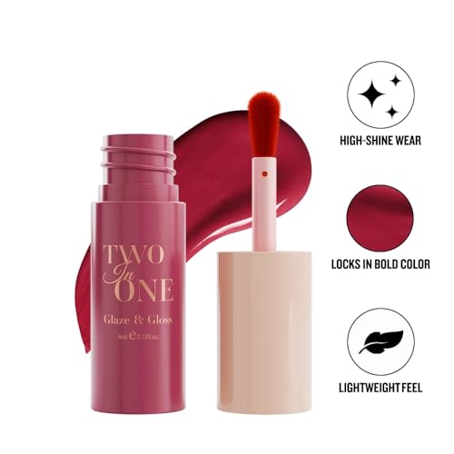Image of Character Two in One- Glaze & Gloss | Bold Color + High-Shine Lip Gloss | Lightweight, Smudge-Proof & Transfer-Resistant | Non-Sticky, Comfortable Wear | Travel-Friendly & Long-Lasting (CTO405, 4ml)