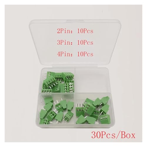 Conector de bloque de terminales de tornillo KF128 paso 2.54mm en caja para PCB Mini KF-128 Kit 4