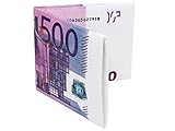 aufgeklappt: 8,5 cm x 19,5 cm Alsino Geldbörse Euroschein Dollarschein Geldbeutel Geldschein Brieftasche Portemonnaie Geschenkidee, wählen:500 Euro Schein Börse 03