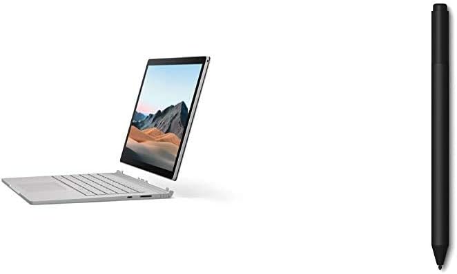 Microsoft Surface Book 3 13.5-Inch Notebook (Silver) - (Intel i7, 16GB RAM, 256GB SSD, 1650 NVIDIA Graphics, Windows 10 Home, 2020 Model), with Surface Pen (Black)