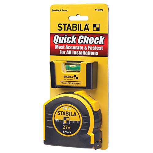 Stabila 11927 Pocket Pro Quick Check ( 11901 Pocket Pro Plus 30327 Tape Measure 27') Level