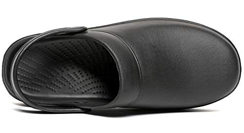 Baiderly Men And Women's Non Slip Garden Kitchen Chef Clogs Doctors Nursing Water Resistant Safty Working Shoes (7.5 Women/6.5 Men, Black, Numeric_6_Point_5) #TOP2