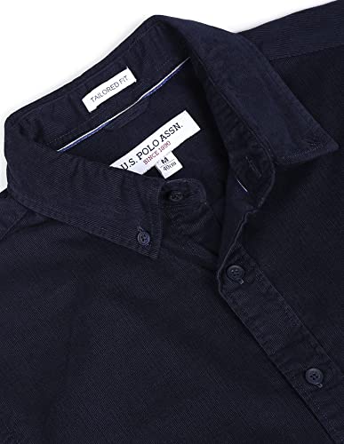 Image of U.S. Polo ASSN. Men Cotton Solid Tailored Fit Shirt
