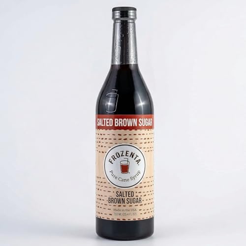 Image of Frozenta Flavored Syrup, Salted Brown Sugar, 1 Count | 100% Cane Sugar, For Tea, Italian Sodas, Beverages, Desserts, Ice Cream, Cocktails & Mocktails, Gluten Free, Soy Free