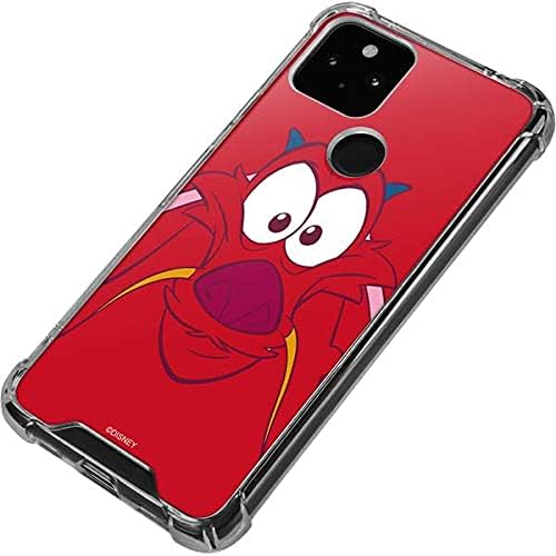 Skinit Clear Phone Case Compatible with Google Pixel 4a 5G - Officially Licensed Disney Mulan Mushu Design