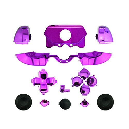 Image of WPS Chrome ABXY Dpad Triggers Full Buttons Set Mod Kits for 1697 1698 Xbox One /Elite Controller (3.5mm Port) with Screwdriver (Torx T6 T8) Set (Chrome Purple)