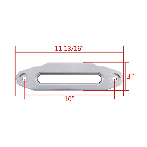 1X 10 Silver Hawse Fairlead + 1X Black Flip-Up 254mm Hawse Fairlead Mounted License Plate Holder Mounting Screw for SUV ATV UTV