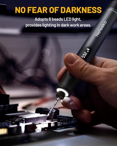 Nefeeko Cordless Soldering Iron Kit, Rechargeable Soldering Iron with Stand, 7s Fast Heating - image 6
