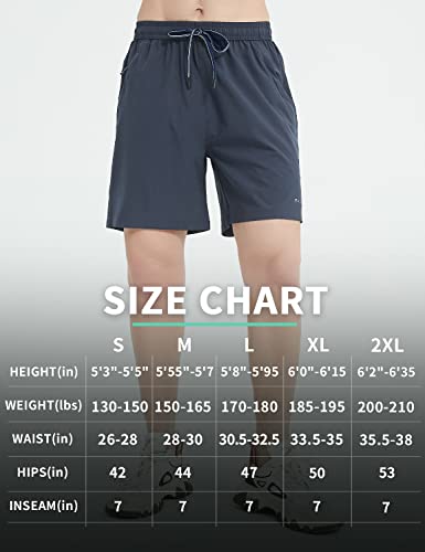 Bvvu Men's Quick Dry Gym Workout Shorts With Pockets 7" Lightweight Running Athletic Shorts For Outdoor Casual Grey #TOP6